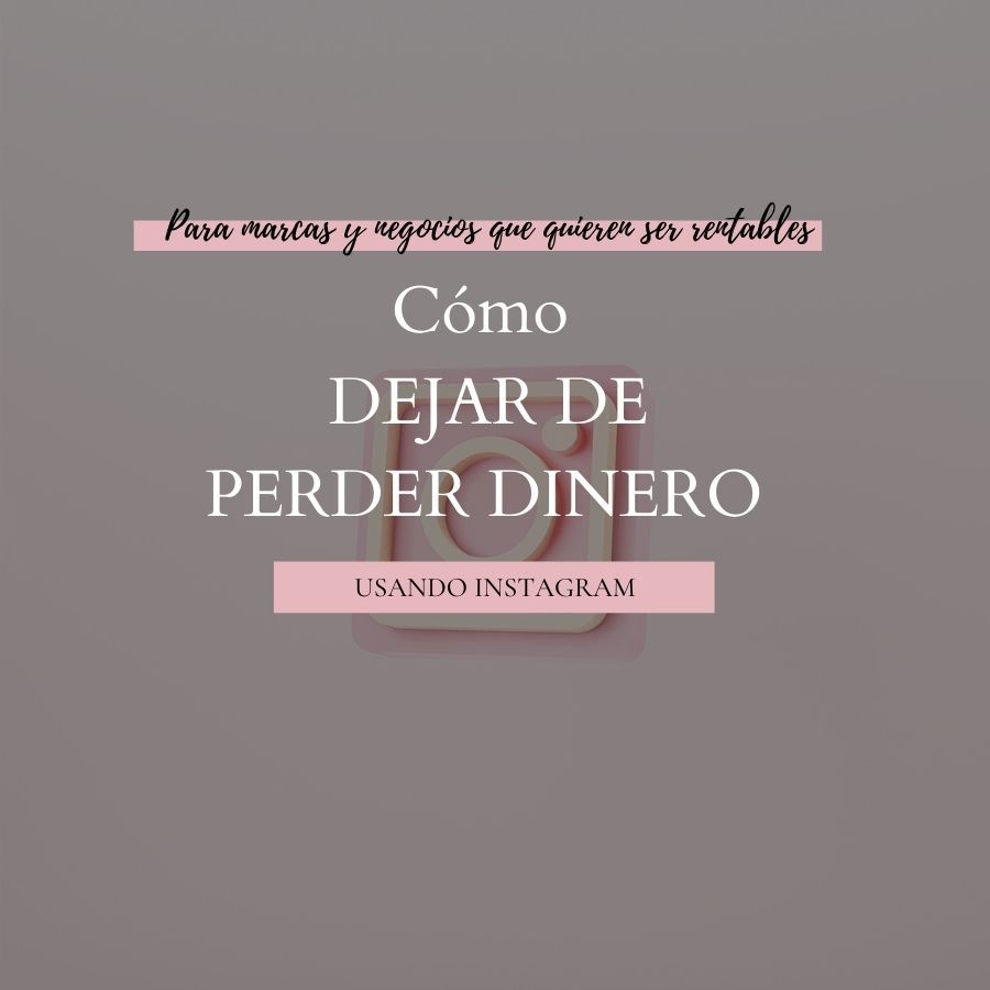 COMO DEJAR DE PERDER DINERO EN INSTAGRAM - salto en digital