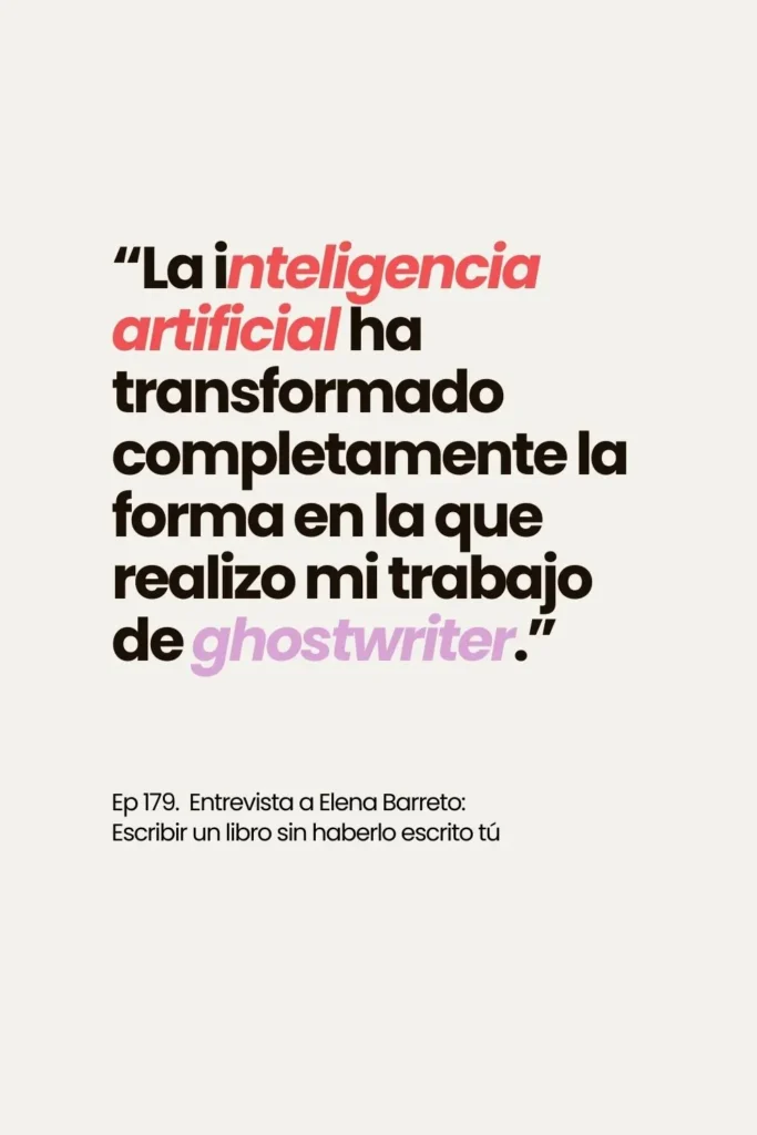 entrevista elena barreto ser ghostwriter escribir un libro